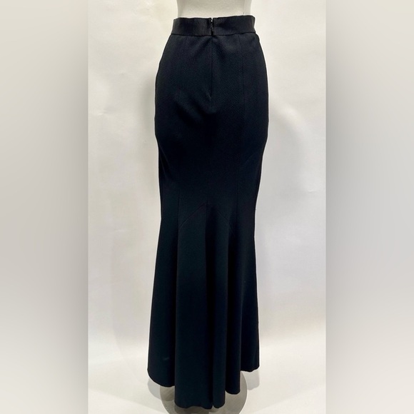 L’AGENCE Black Stretch Crepe Elastic Waist Maxi Evening Dress Skirt S - Picture 3 of 4